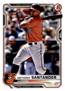 2021 Bowman #3 Anthony Santander Baltimore Orioles