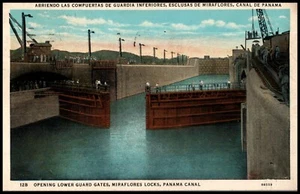 EDSROOM-L1002 Kanalzone 1936 Foto PC Miraflores Schleusen CZ nach Needham, MA - Bild 1 von 2