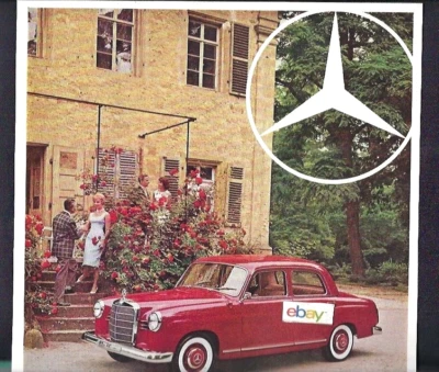 MERCEDES BENZ GERMANY 190 RED SEDAN PERENNIAL FAVORITE FOR BEAUTY BREEDING AD - Image 1 of 2