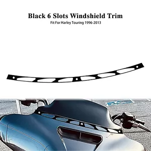 Slot Windshield Trim Windscreen Strip Fit For Harley Electra Street Glide 96-13 - Foto 1 di 6