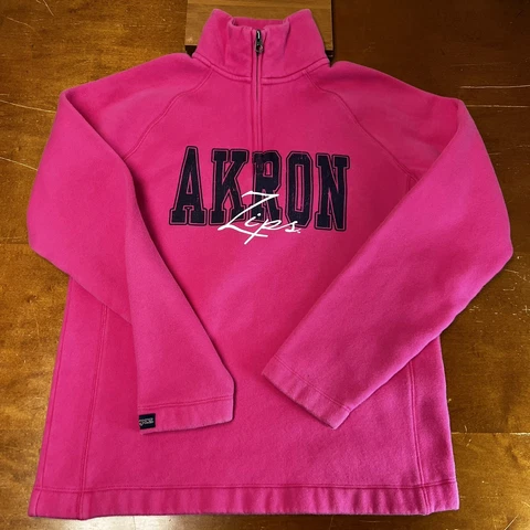 Akron Zips Sweater Womens Large Pink 1/4 Zip Pullover Vintage Jansport Cover
