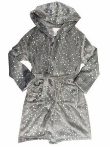 BCBGirls Super Soft & Cozy Robe Grey Polka Dots - Picture 1 of 1