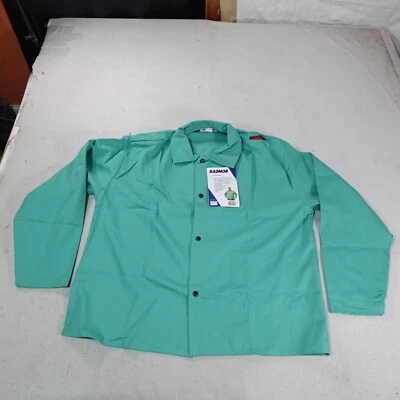 Radnor FR Jacket Mens 2X 2XL Green Flame Resistant FR-7A Snap Work Wear Outdoor - Image 1 of 4