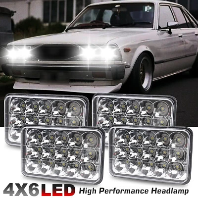 Новейшие светодиодные фары 4x6 дюймов высокий низкий герметичный луч H4 для Toyota Celica Corona Van - Изображение 1 из 4