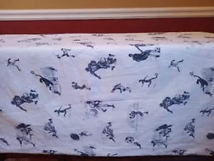 Pottery Barn Kids Sports Themed Flat Sheet~ Queen Size, 100% Organic Cotton - Picture 1 of 9