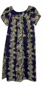 Hilo Hatties Tropical Hawaiian Blue Dress Women’s Size Small EUC - Picture 1 of 6