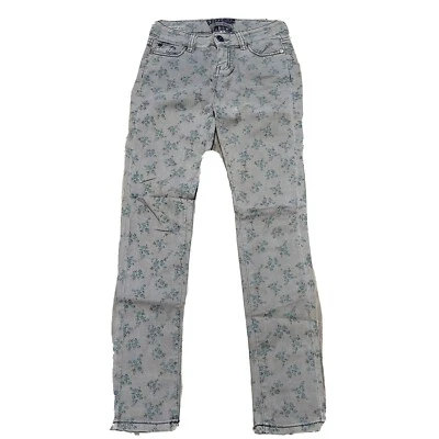 Pantalones de mezclilla ajustados Hot Kiss Lily Juniors talla 1 gris floral boho Foto 1 de 4