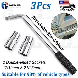 Wheel Lug Wrench Standard Sockets Telescoping Extendable Car Tire Nut Tool 4size - Picture 1 of 14