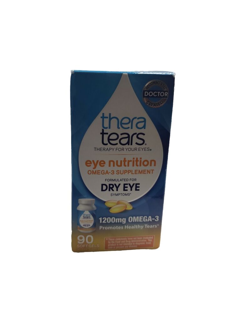 TheraTears 1200mg Omega 3 Supplement for Eye Nutrition for Dry Eye 06/25
