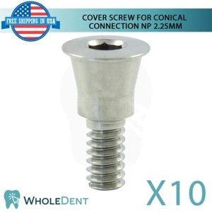 Tornillo de cubierta de titanio X10 para conexión cónica plataforma hexagonal estrecha 2,25 mm NP - Imagen 1 de 4