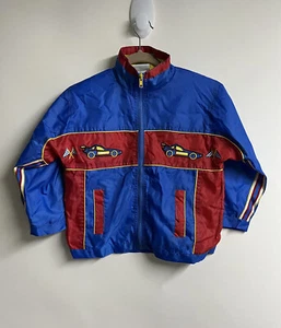 vintage boys kidlooks zip up windbreaker jacket size 6 Nylon Multicolors - Picture 1 of 7