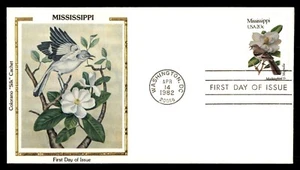 Mayfairstamps US FDC 1982 Mississippi State Bird and Flower First Day Cover aas_ - Picture 1 of 2