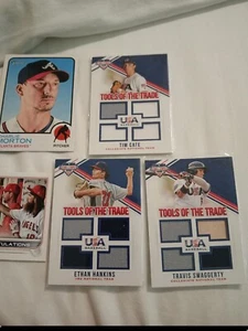 MLB USA TOOLS OF THE TRADE ALL#299 TRAVIS SWAGGERTY TIM CATE & ETHAN HANKINS G/U - Picture 1 of 5