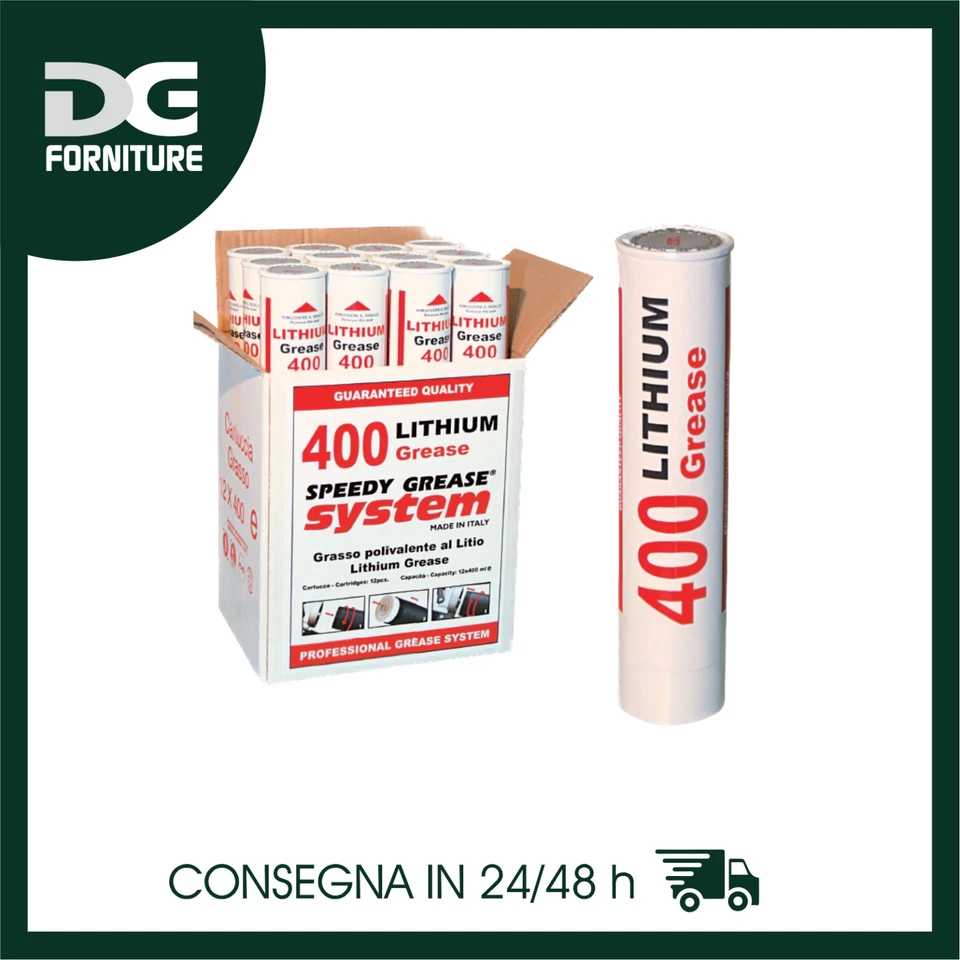 CARTUCCIA GRASSO LITHIUM SPEEDY 400ML GRADO 2 -20°C A +130°C DIAMETRO EST 52 - Immagine 1 di 1