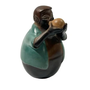 Vintage Andre Chero Firmato Chulucanas Perù 3" Ceramica Argilla Arte Popolare - Foto 1 di 8