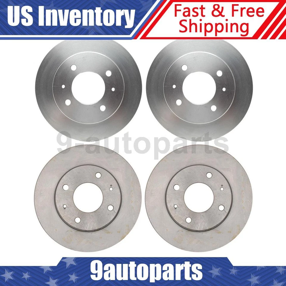 Rotores de freio a disco dianteiros traseiros para 1998 1999 Hyundai Elantra - Imagem 1 de 4