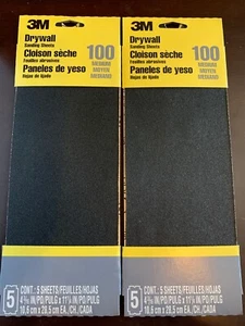DRYWALL SANDING SHEETS Medium x5 3M Lot x2pks NEW! 9092DC-NA 4 3/16" x 11 1/4" - Picture 1 of 2