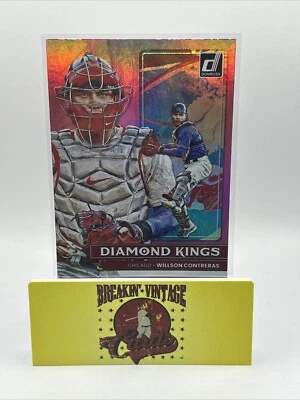 2022 Donruss Optic Wilson Contreras Diamond Kings Pink Parallel #24 Cubs - Image 1 of 3