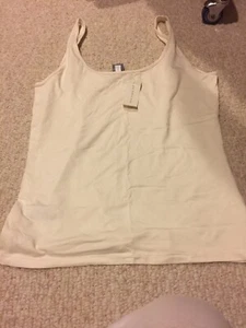 NWT ANN TAYLOR Ivory Tank Top Sz Medium - Picture 1 of 4