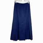Vintage Paul Stanley Womens Size 12 Blue Wool Skirt