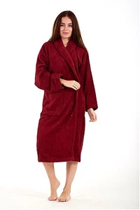 100 % BAUMWOLLE BADEBADEMANTEL UNISEX MITTEL KAPUZE 550 GSM QUALITÄT ROTWEIN EINHEITSGRÖSSE - Bild 1 von 1