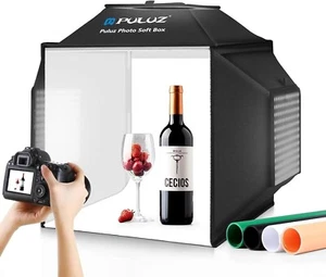 PULUZ Upgrade Light Box & Soft Box, 16"x16" Professional Shooting Tent with 480 - Picture 1 of 6