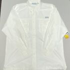 Trophy Wear Fishing Shirt Mens 2XL XXL White Long Sleeve Button Up Vented NWT