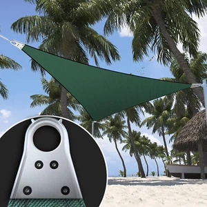 ColourTree Sondergröße grün Sonnenschutz Segel mit Super Ring rechtwinkliges Dreieck groß - Bild 1 von 11