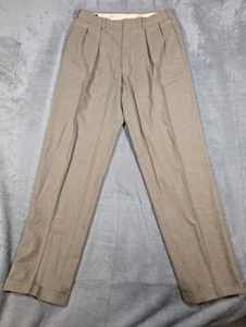 Pantalones de vestir de lana beige talla 33x32 con etiqueta azul Ralph Lauren de lujo para hombre - Imagen 1 de 11