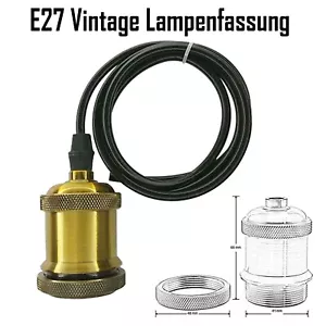 Montaje de lámpara vintage 1m lámpara colgante lámpara colgante lámpara retro montura bombilla E27 - Imagen 1 de 7