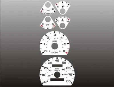 Medidores de cara blanca para Ford Ranger Explorer Bronco II 1989-1992 Foto 1 de 4