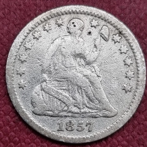 1857 O Seated Liberty Half Dime 5c Better Grade Details #60402 Cover