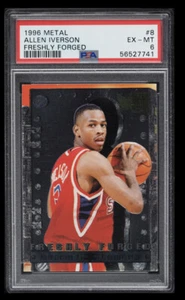 Novato Allen Iverson 1996 de metal recién forjado #8 PSA 6 EXMT - Imagen 1 de 2