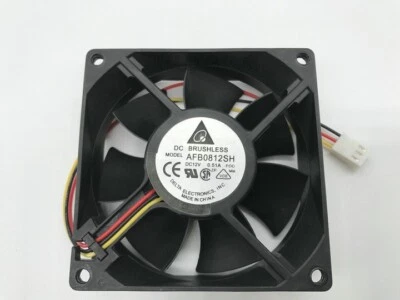 Delta 8025 AFB0812SH F00 DC12V 0.51A 80mm double ball cooling fan 3pin - Image 1 of 3