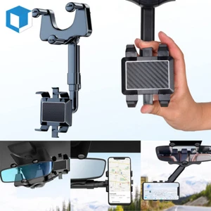 Universal 360° Car Rearview Mirror Mount Stand Holder Cradle for Cell Phone GPS - Picture 1 of 11