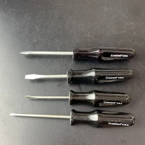 4 Crescent USA Ergonomic Handle Soild Shaft Screwdrivers - Picture 1 of 13