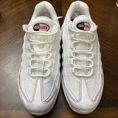 New Nike Air Max 95 OG White/University Red II4053-101 SZ 7Y, WMNS 8.5, EU 40   - Image 1 of 4