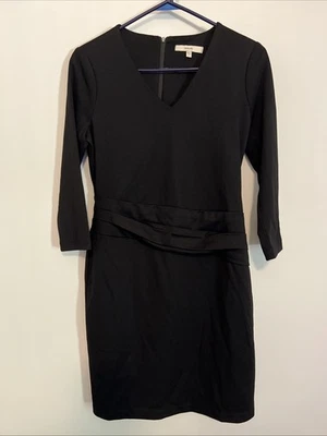 Lark & RO Women's Black 3/4 Sleeve Zip Up Dress Size 4 - Image 1 of 4