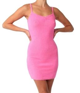 Olivaceous ärmelloses Cami Strick Pullover Minikleid rosa Größe Large neu mit Etikett - Bild 1 von 7