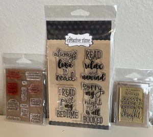 My Creative Time Christmas Greetings, Love To Read, Every Little Thing Stamp Lot - Picture 1 of 4