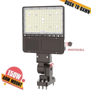 KUKUPPO Dusk to Dawn LED Outdoor Shoebox Street Lighting 150W Commercial Lights - Picture 1 of 13