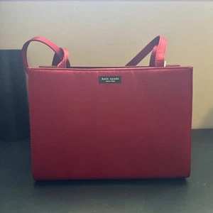 Vintage Kate Spade Red Satin Handbag - Gently Used - Picture 1 of 5