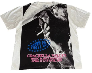 Post Malone T Shirt XXXL White AOP Coachella 2025 Exclusive Posty Co NEW *flaws - Picture 1 of 12
