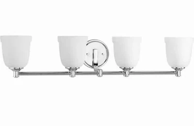 Vela Progress Lighting P300060-015 4 luzes 33-1/2"W banheiro - Cromada - Imagem 1 de 4