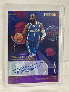 2022-23 Recon Basketball Tim Hardaway Jr. Auto /25 SSP Called To Excellence Mavs - Picture 1 of 2