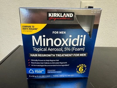 ✳️🔥Kirkland Hair Regrowth Treatment 5% Minoxidil Foam for Men - 6 Months Supply - Image 1 of 4