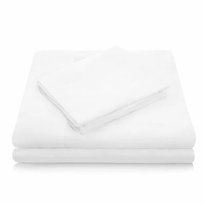 Juegos de funda y sábanas de almohada Tencel suaves y ecológicos, Split Cal King, blanco Foto 1 de 4