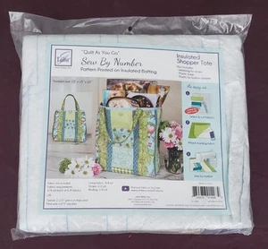 June Tailor Quilt As You Go Sew By Number ~ Insulated Shopper Tote Kit JT-1498 - Picture 1 of 2