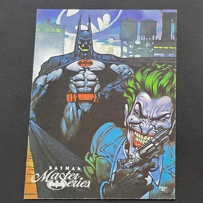 1996 BATMAN SKYBOX MASTER SERIES TRADING CARD WITH BATMAN AND JOKER - Image 1 of 2