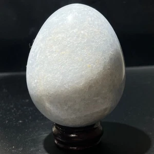419G Natural Azul Celestita Cuarzo Cristal Gema Huevo Curación Madagascar/Soporte - Imagen 1 de 18